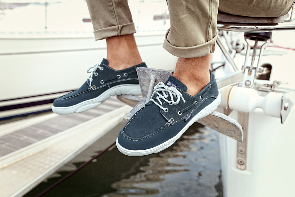 Cléon & Co - chaussures bateau nubuck marine