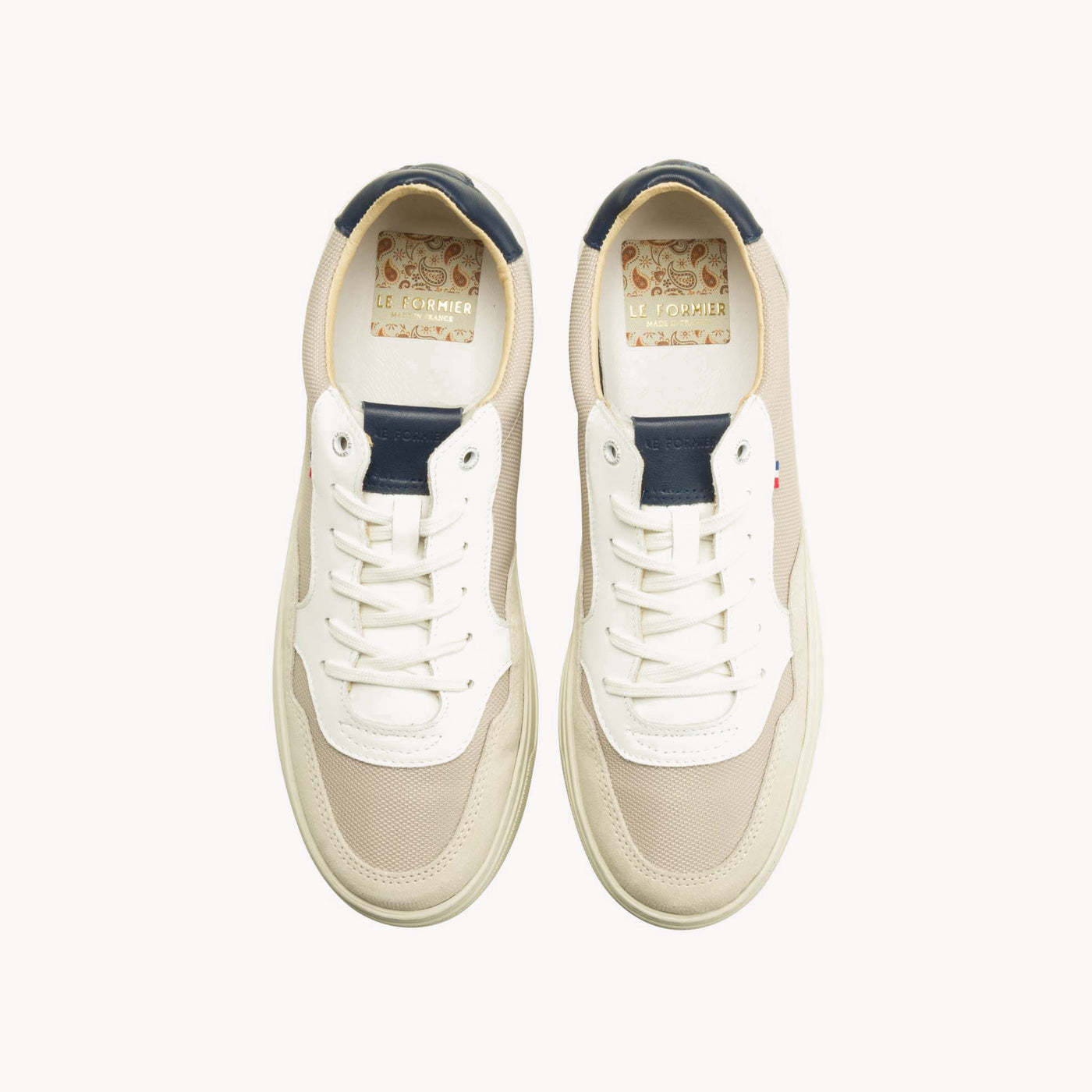 BROCARD 12 BLANC+TAUPE+NAVY - CLÉON